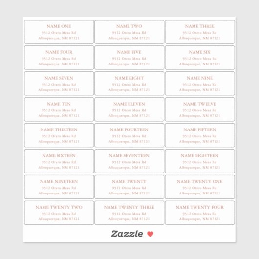 テラコッタゲスト住所 シール (シート)