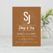 テラコッタコットンフラワーボタニカルウェディング 招待状 (スタンド正面)