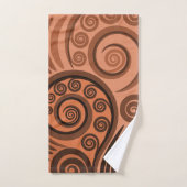 テラコッタコーモダンルファーンフロンドスワーズタオルセット バスタオルセット (ハンドタオル)