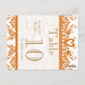 テラコッタコーラルスワンダマスクテーブル番号 ポストカード (裏面)