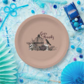 テラコッタゴシック与えスカル感謝していディナーパーティー ペーパープレート (パーティー)