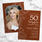 テラコッタサプライズ写真50誕生日 招待状