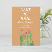 テラコッタサボスデザートアリゾナ素朴結婚ズ 招待状 (スタンド正面)