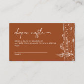 テラコッタサボスデザートベビーシャワーおむつラッフル エンクロージャーカード (正面)