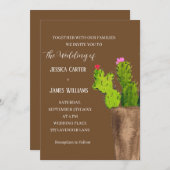 テラコッタサボスデザートメキシコウォーター結婚カラー 招待状 (正面/裏面)