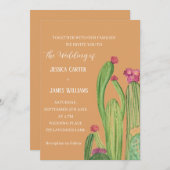 テラコッタサボスデザートメキシコウォーター結婚カラー 招待状 (正面/裏面)