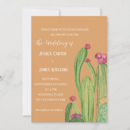 テラコッタサボスデザートメキシコウォーター結婚カラー 招待状