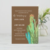 テラコッタサボスデザートメキシコウォーター結婚カラー 招待状 (スタンド正面)