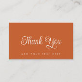 テラコッタサンキュービジネスカードエレガントモダン 名刺 (正面)