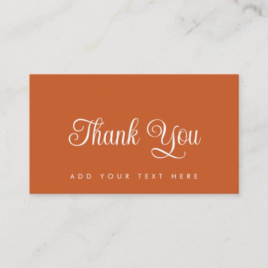 テラコッタサンキュービジネスカードエレガントモダン 名刺 (正面)