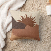 テラコッタサンサンドデザート抽象芸術フリースブランケット クッション (ブランケット)