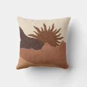 テラコッタサンサンドデザート抽象芸術フリースブランケット クッション (裏面)