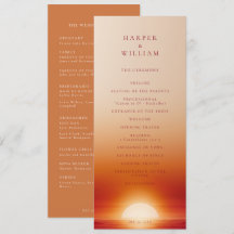 テラコッタサンセットの結婚式プログラム