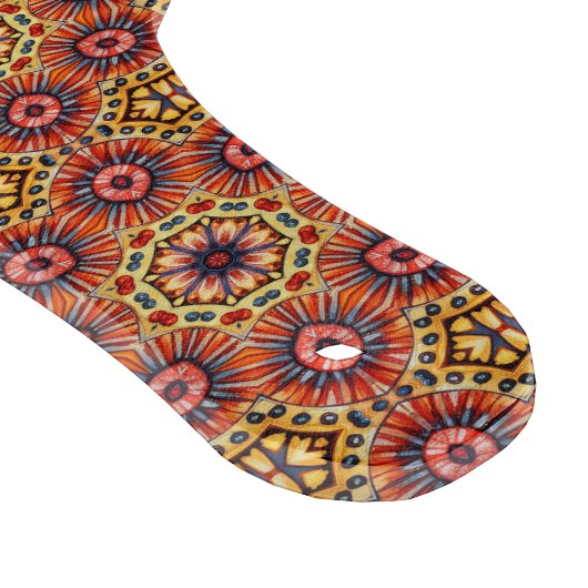 テラコッタサンタイルはっきりしたフォークマンダラデザイン カッティングボード (角)