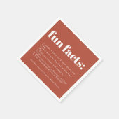 テラコッタサンライズ |の結婚おもしろいファクト スタンダードカクテルナプキン (角)