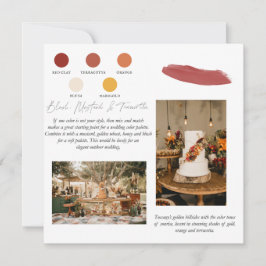 テラコッタサンライズ |オレンジ色金ゴールド赤カラーパレット 招待状