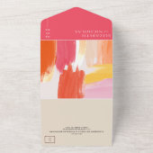 テラコッタサンライズ |ボホ結婚ーの オールインワン招待状 (外側)