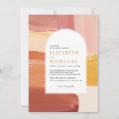 テラコッタサンライズ |ボホ結婚式招待状 招待状 (正面)