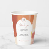 テラコッタサンライズ |モノグラム結婚ズ 紙コップ (正面)