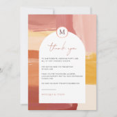 テラコッタサンライズ |結婚のテーブル サンキューカード (正面)