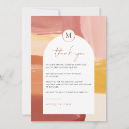 テラコッタサンライズ |結婚のテーブル サンキューカード