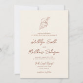 テラコッタシェルビーチ海宛先ウェディング 招待状 (正面)