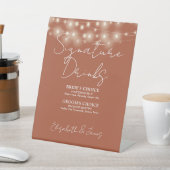 テラコッタシックなストリングライトシグネチャードリンク 台座サイン (インサイチュ)