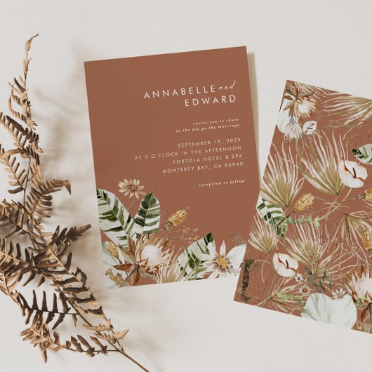 テラコッタシックボヘミアンモダンボタニカルエレガント