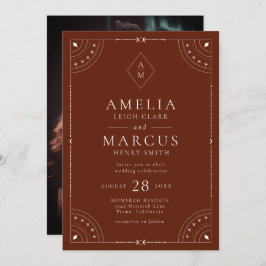 テラコッタシデンタルムーン&スター結婚ズ 招待状