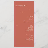 テラコッタシナ結婚ルのメニュー&ドリンクカード メニュー (裏面)