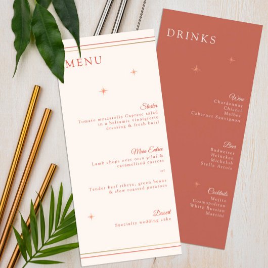 テラコッタシナ結婚ルのメニュー&ドリンクカード メニュー