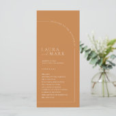 テラコッタシンプルアルチミニマル結婚式 プログラム (スタンド正面)