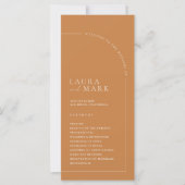 テラコッタシンプルアルチミニマル結婚式 プログラム (正面)