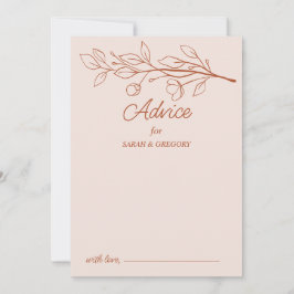 テラコッタシンプルボホフローラ結婚ズアドバイス 招待状