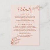 テラコッタシンプルボホフローラ結婚ズ詳細 エンクロージャーカード (正面)