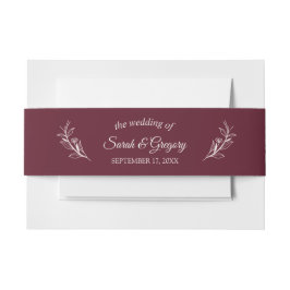 テラコッタシンプルボホフローラ結婚ズ 招待状ベリーバンド