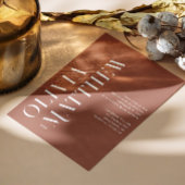 テラコッタシンプルミニマ結婚リスト+ QR詳細 招待状