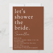 テラコッタシンプルモダンエレガントブライダルシャワー 招待状 (正面)