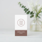 テラコッタシンプルロゴQRコード名刺 名刺 (スタンド正面)