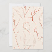 テラコッタシンプルーモダンアーチ写真結婚のInvita 招待状 (裏面)