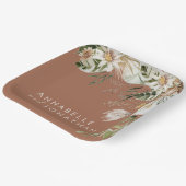 テラコッタシンプル植物性モダンのエレガント葉 ペーパープレート (傾斜あり)