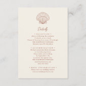 テラコッタシーシェルビーチ先結婚式 エンクロージャーカード (正面)