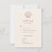 テラコッタシーシェルビーチ先結婚式 出欠カード (正面)