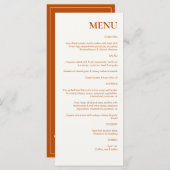 テラコッタシ素朴ック結婚ズ メニュー (正面/裏面)