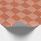 テラコッタスクウェアダークアンドライトスクウェアカスタム ラッピングペーパー (角)