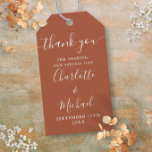 テラコッタスクリプトサンキュー結婚式の引き出物 ギフトタグ