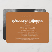 テラコッタスクリプトフォト婚約パーティ