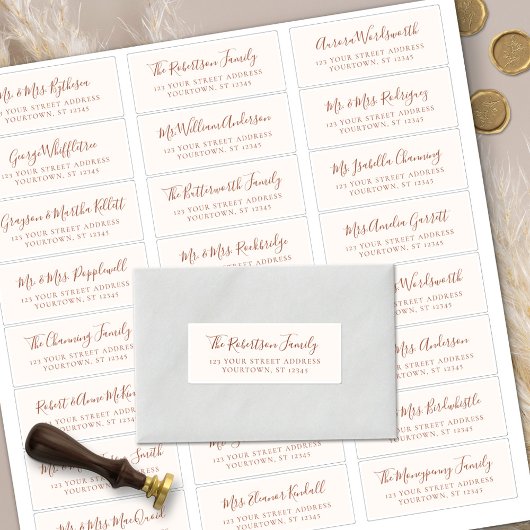 テラコッタスクリプト結婚のゲスト住所 シール