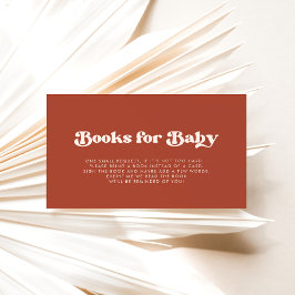 テラコッタスタイリッシュ赤ちゃんシャワーブックリクエストカード エンクロージャーカード