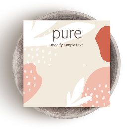 テラコッタスタッドイヤリングジュエリー表示 スクエア名刺